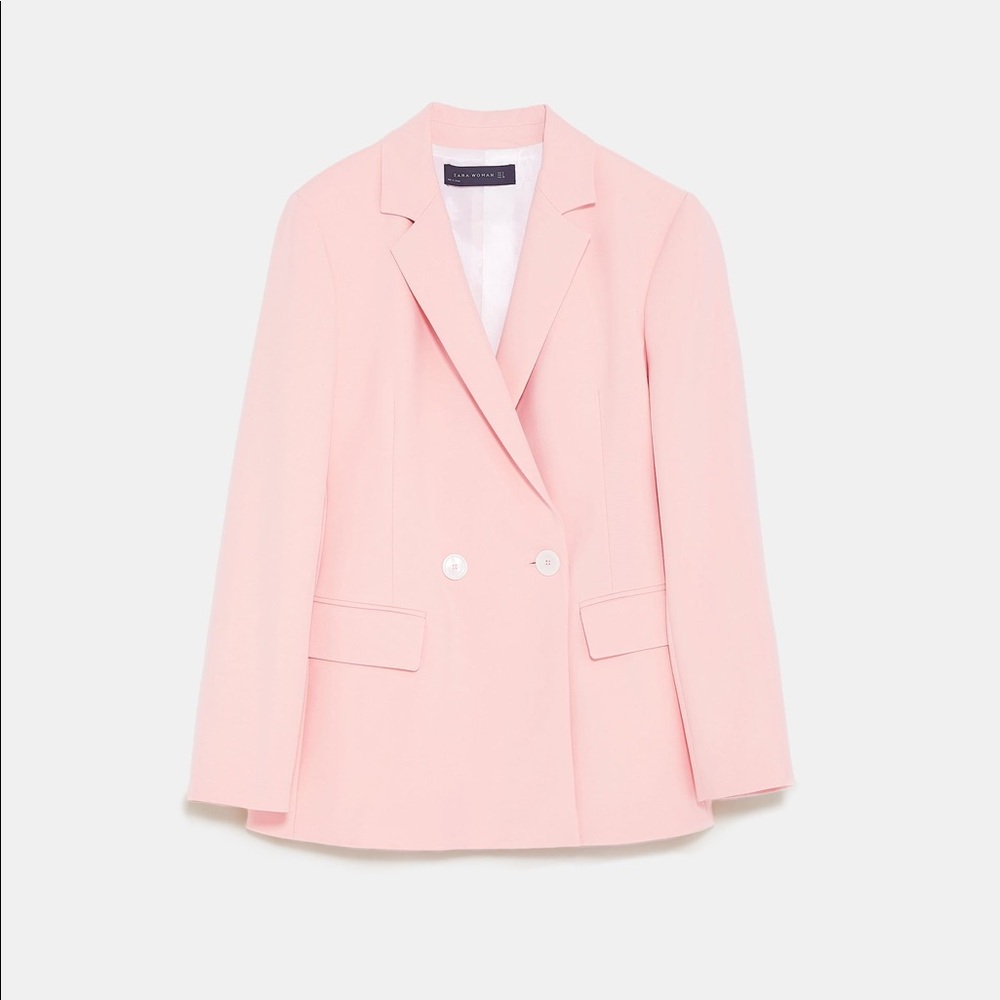 BLOGGER FAV ZARA BLUSH PINK DOUBLE BREASTED BLAZER